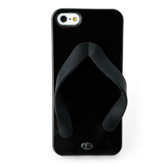 iPhone5/5sケース ビーチサンダル／ブラック