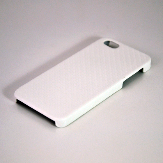 高級感のあるiPhone5/5sケース細かい編み込み風／ホワイト