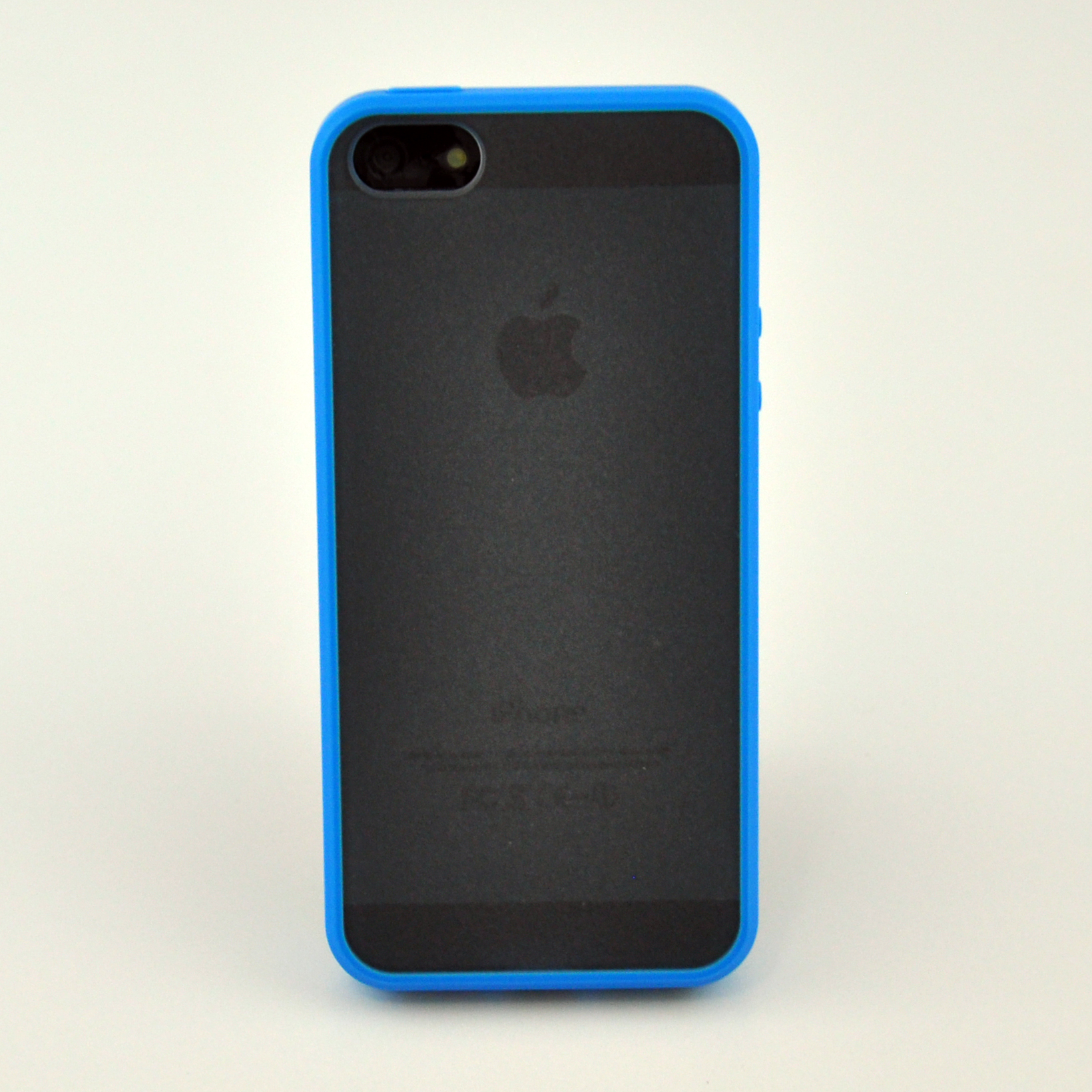 かわいいiPhone5/5sケース サイドシリコンシンプルカバー／ブルー