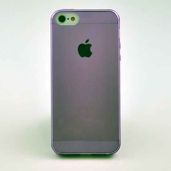 色付き透明iPhone5/5sケース/パープル