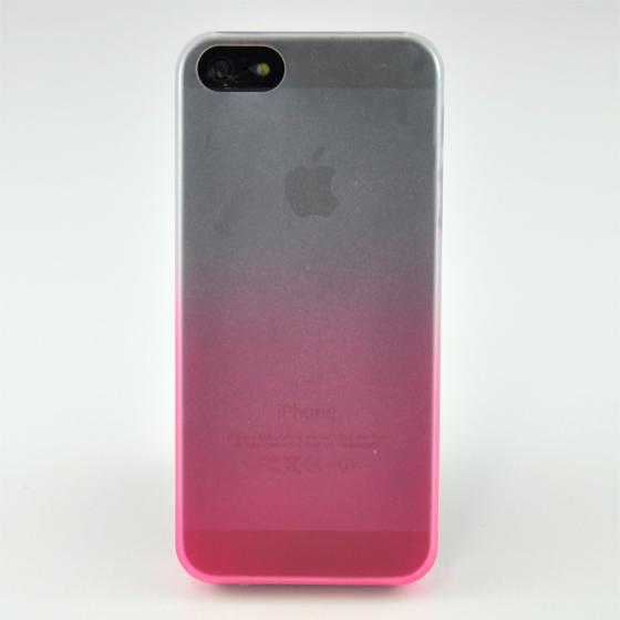 かわいいiPhone5/5sケース カラフルグラデーション／ピンク