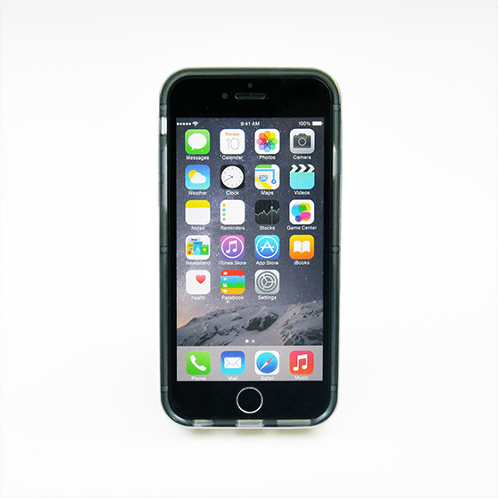 シンプルなiPhone6ケース ソフトタイプ／クリアブラック