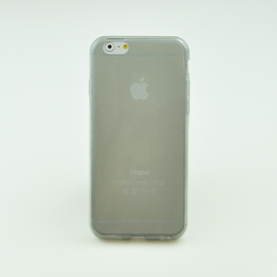 シンプルなiPhone6ケース ソフトタイプ／クリアグレー
