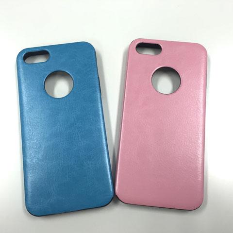 シンプルiPhone5/5sケース ブルー/ピンクペアケース